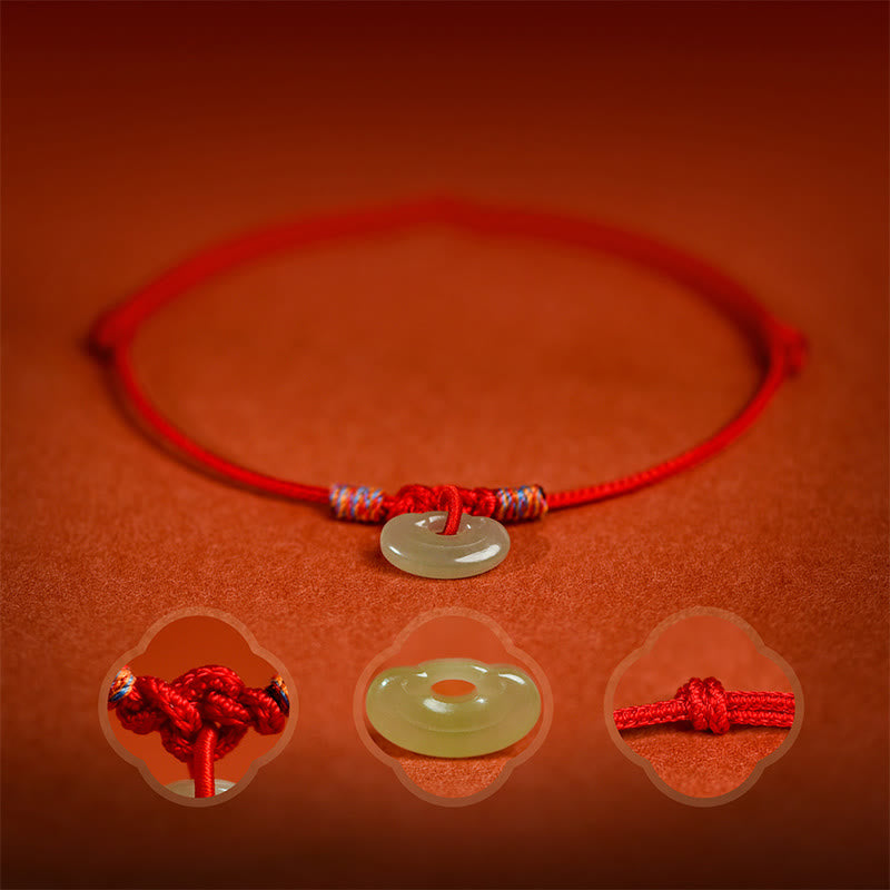 Buddha Stones Collier de protection ajustable pour chats et chiens, en jade tressé rouge, pour la protection. - image 10