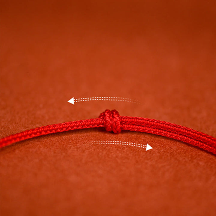 Buddha Stones Collier de protection ajustable pour chats et chiens, en jade tressé rouge, pour la protection. - image 13