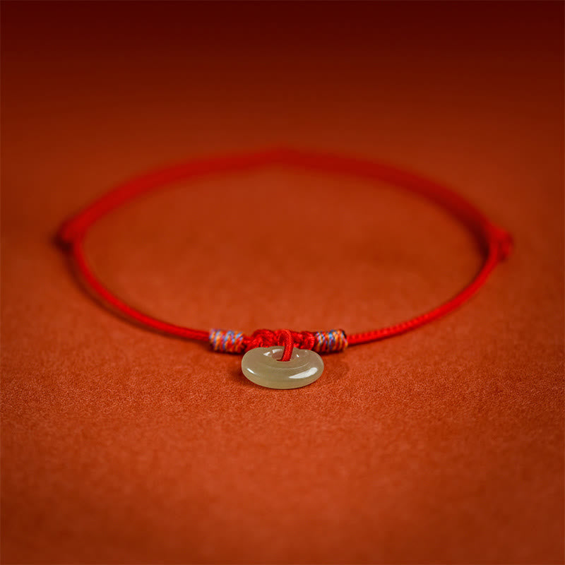 Buddha Stones Collier de protection ajustable pour chats et chiens, en jade tressé rouge, pour la protection. - image 4