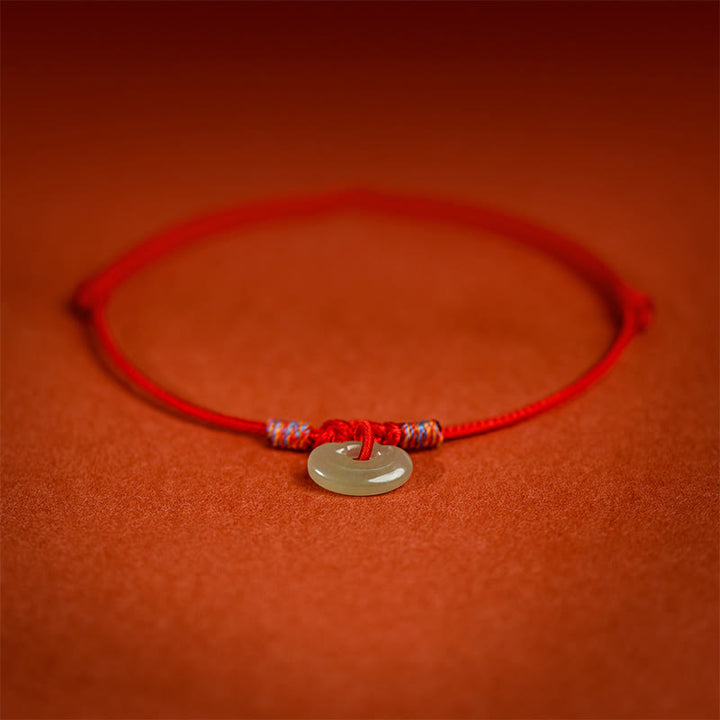 Buddha Stones Collier de protection ajustable pour chats et chiens, en jade tressé rouge, pour la protection. - image 4