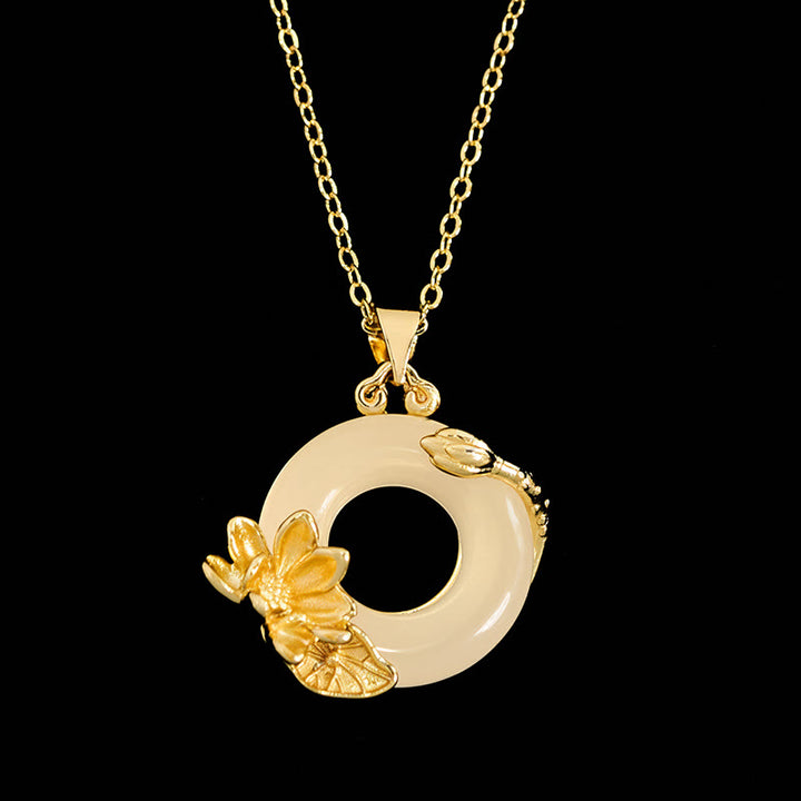 Buddha Stones Boucle de lotus, pendentif de la paix, collier de paix - image 4