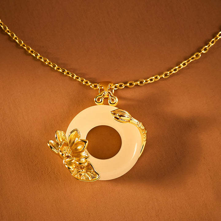 Buddha Stones Boucle de lotus, pendentif de la paix, collier de paix - image 3