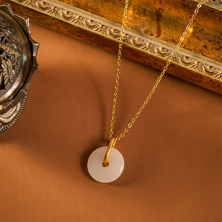 Buddha Stones Collier pendentif porte-bonheur en bambou avec boucle de paix - image 4