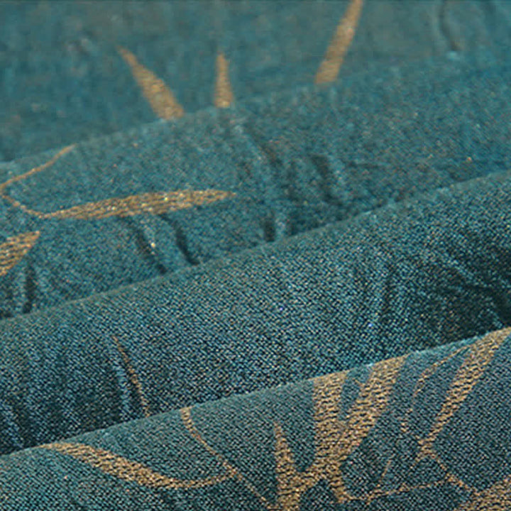 Buddha Stones Chemise d'été pour homme à manches trois-quarts, imprimé bambou, col mandarin et boutons brandebourg - image 15