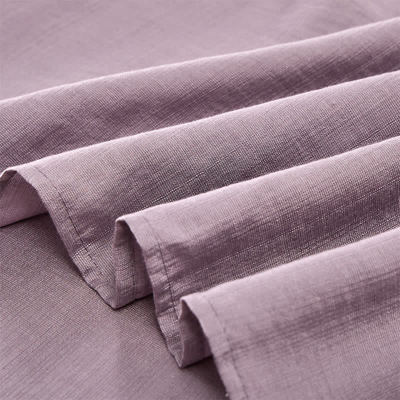 Buddha Stones T-shirts femme printemps bohèmes en coton et lin brodés, manches coude - image 12