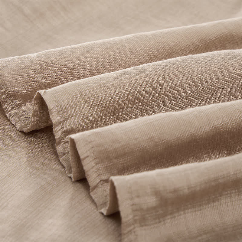 Buddha Stones T-shirts femme printemps bohèmes en coton et lin brodés, manches coude - image 23