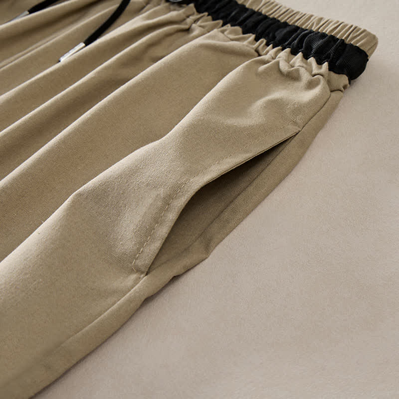 Buddha Stones Pantalon court en coton à cordon de serrage et jambes larges pour femme, avec poches, idéal pour les déplacements. - image 7