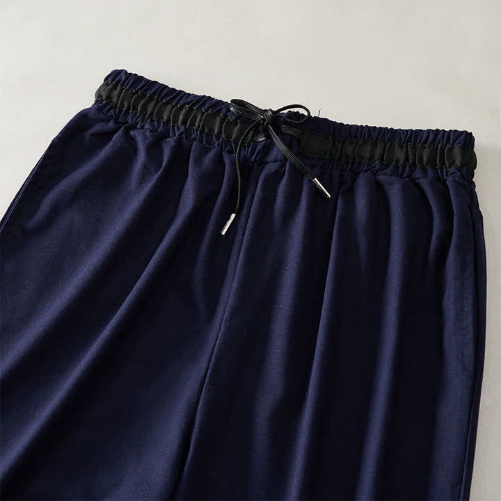 Buddha Stones Pantalon court en coton à cordon de serrage et jambes larges pour femme, avec poches, idéal pour les déplacements. - image 12