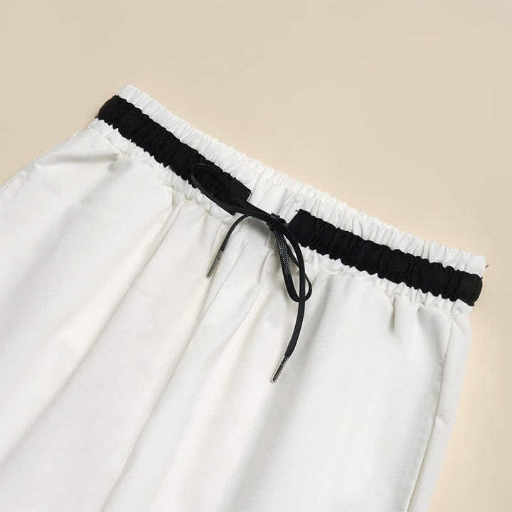 Buddha Stones Pantalon court en coton à cordon de serrage et jambes larges pour femme, avec poches, idéal pour les déplacements. - image 2