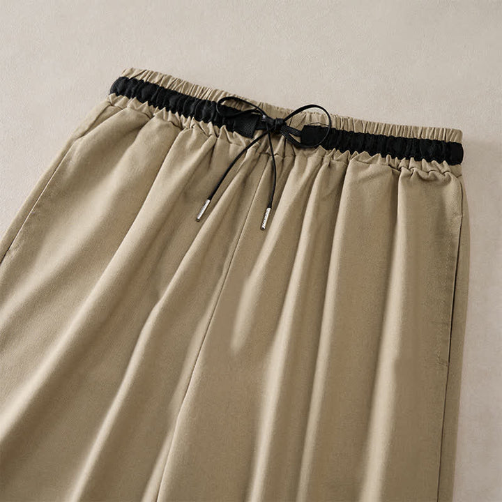 Buddha Stones Pantalon court en coton à cordon de serrage et jambes larges pour femme, avec poches, idéal pour les déplacements. - image 6