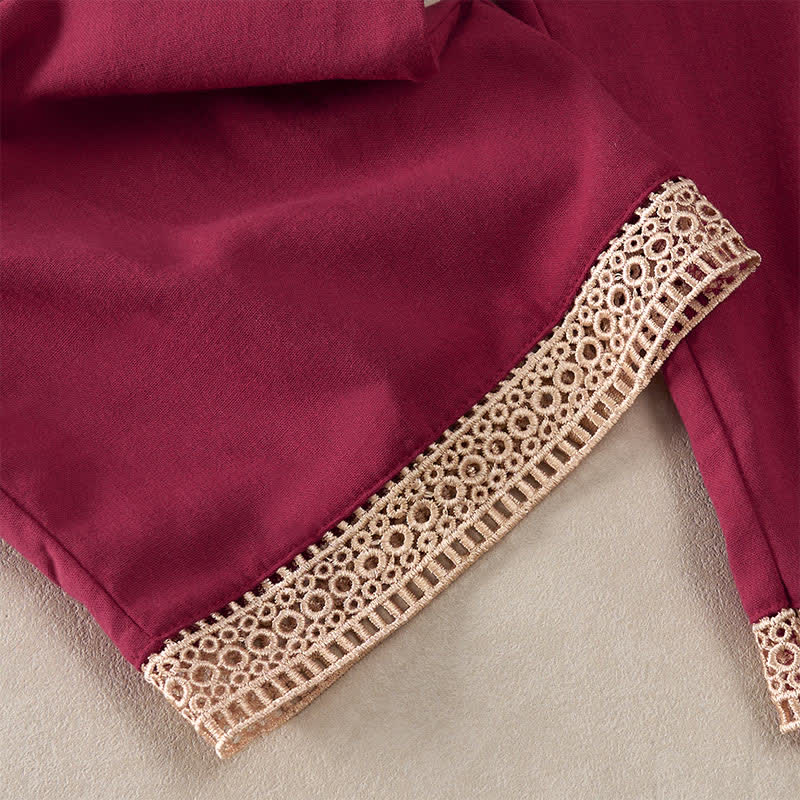 Buddha Stones Pantalon fuselé d'été pour femme, couleur unie, ourlet en dentelle et poches - image 26
