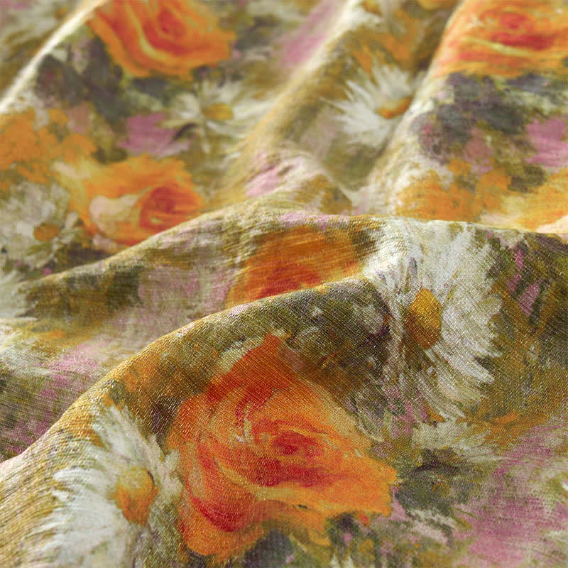 Robe midi Buddha Stones à carreaux faite main en coton sans manches avec poches - image 22