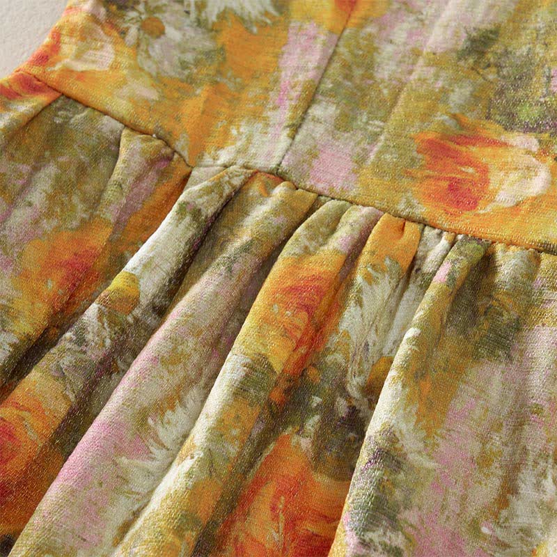 Robe midi Buddha Stones à carreaux faite main en coton sans manches avec poches - image 21