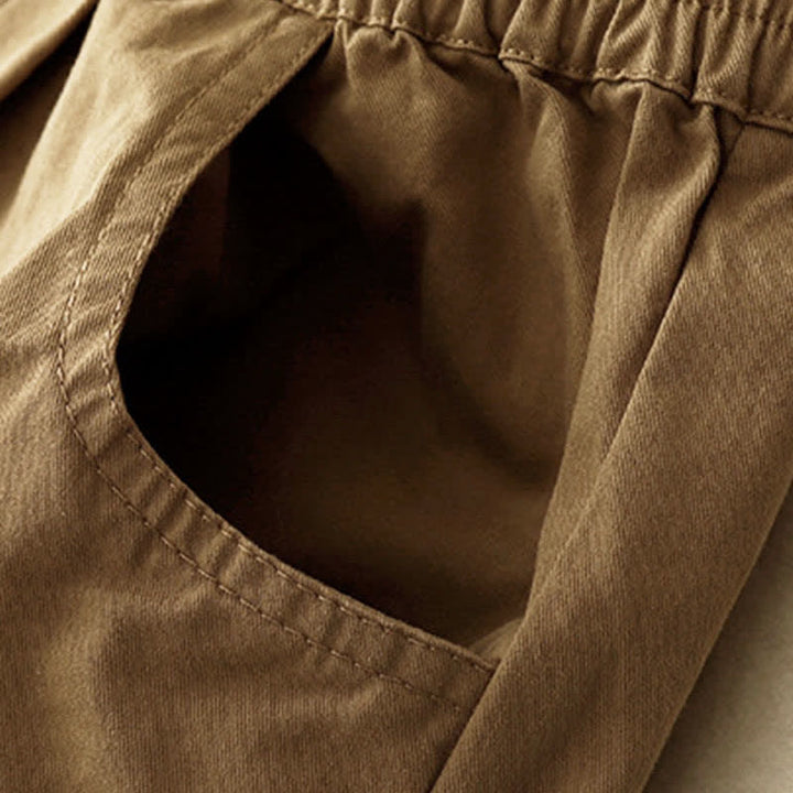 Buddha Stones Short d'été en coton à taille élastique pour femme, avec poches - image 4