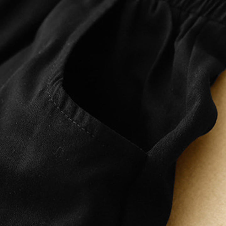 Buddha Stones Short d'été en coton à taille élastique pour femme, avec poches - image 12