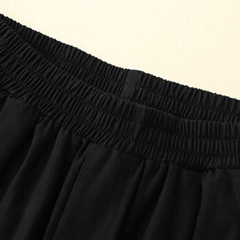 Buddha Stones Short d'été en coton à taille élastique pour femme, avec poches - image 10