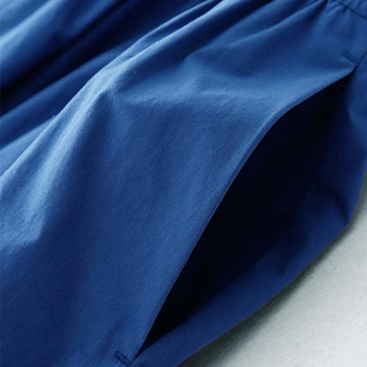 Buddha Stones Robe d'été plissée à boutons, longueur genou, sans manches, avec poches, pour femme - image 8
