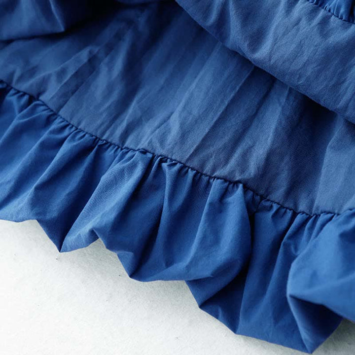 Buddha Stones Robe d'été plissée à boutons, longueur genou, sans manches, avec poches, pour femme - image 12