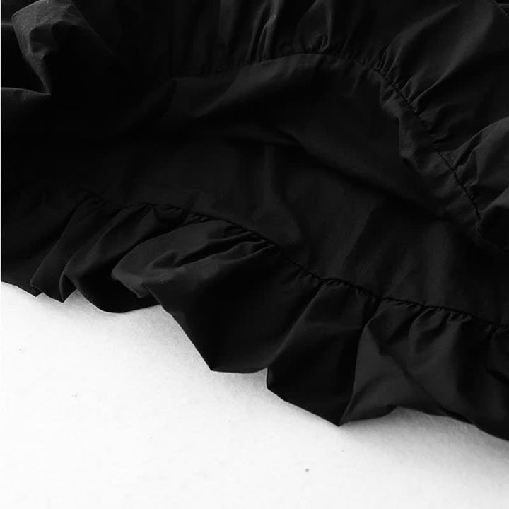 Buddha Stones Robe d'été plissée à boutons, longueur genou, sans manches, avec poches, pour femme - image 21