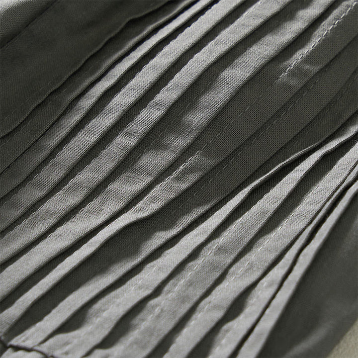 Buddha Stones Pantalon d'été à jambes larges, taille élastique, plissé et court, avec poches, pour femme - image 11