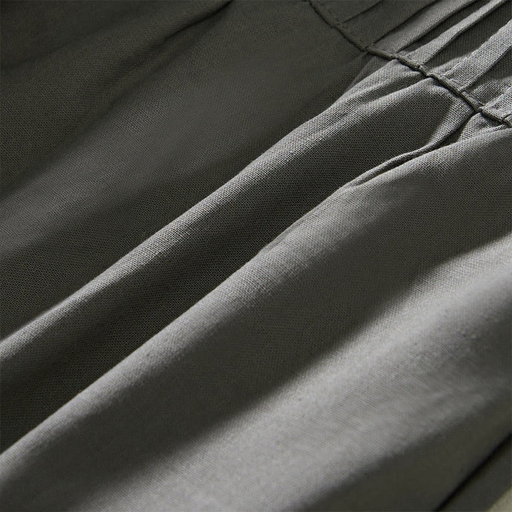Buddha Stones Pantalon d'été à jambes larges, taille élastique, plissé et court, avec poches, pour femme - image 12