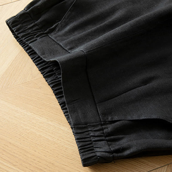 Buddha Stones Pantalon long à jambes larges et taille haute élastique pour femme, avec poches latérales, idéal pour le printemps - image 41