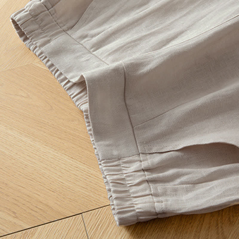 Buddha Stones Pantalon long à jambes larges et taille haute élastique pour femme, avec poches latérales, idéal pour le printemps - image 22