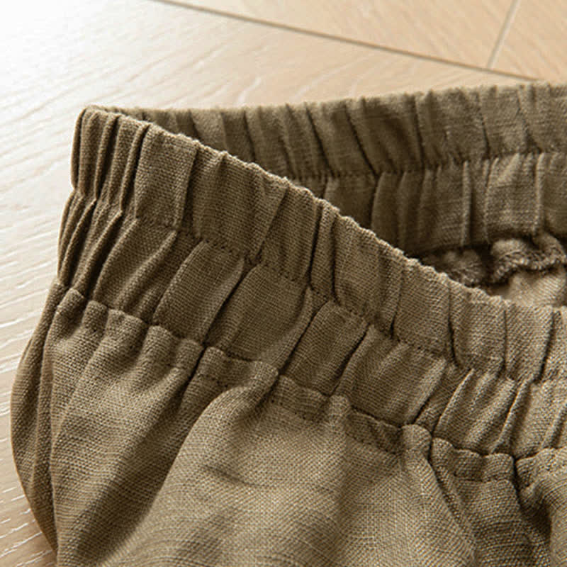 Buddha Stones Pantalon long à jambes larges et taille haute élastique pour femme, avec poches latérales, idéal pour le printemps - image 6
