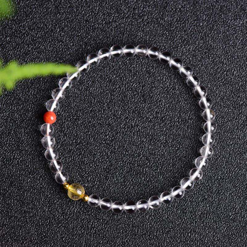 Buddha Stones Bracelet en quartz clair naturel - image 2