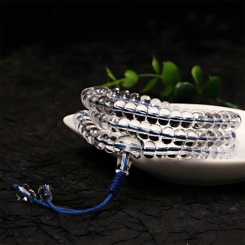 Buddha Stones Liuli 108 Perles Plates Corde Spirale Sagesse Mala - image 2