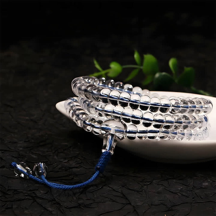 Buddha Stones Liuli 108 Perles Plates Corde Spirale Sagesse Mala - image 2