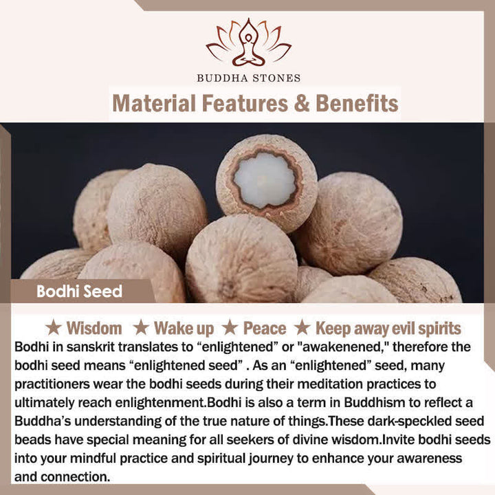 Buddha Stones Bracelet double tour de lotus purificateur à graine de Bodhi blanche - image 5