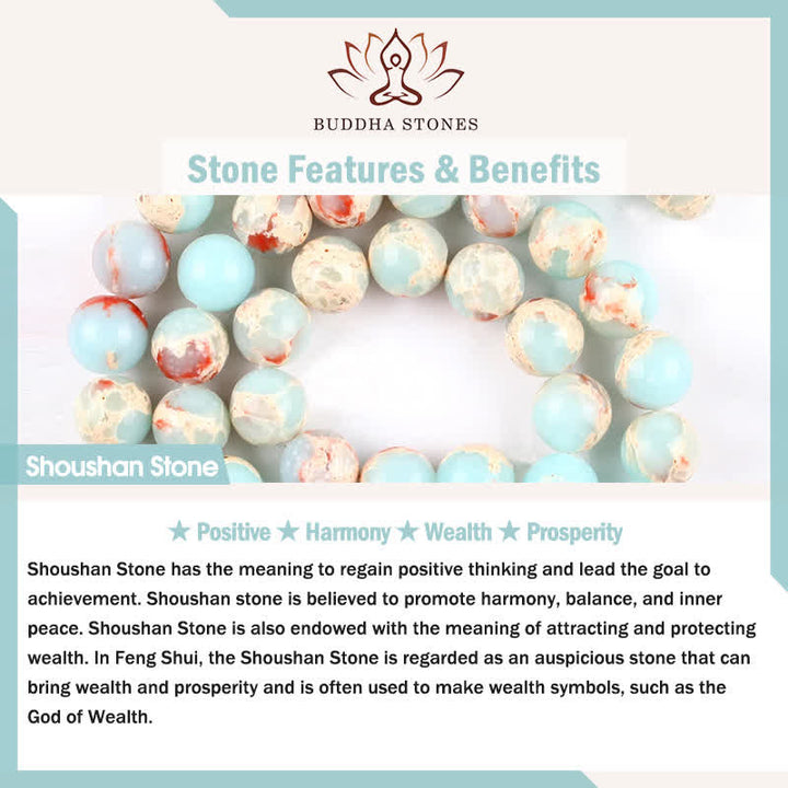 Buddha Stones Bracelet PiXiu triple tour en rhodonite, quartz clair et quartz rose - image 9