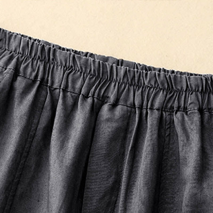 Buddha Stones Pantalon d'été en lin pour femme, coupe fuselée, avec poches - image 20