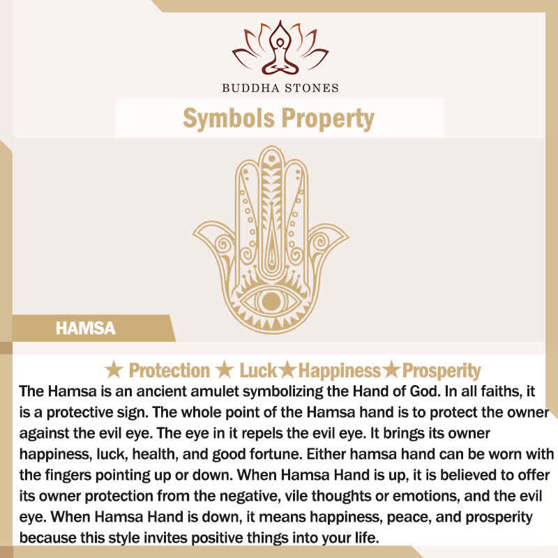Buddha Stones Collier de protection en acier titane avec lotus et main Hamsa - image 6