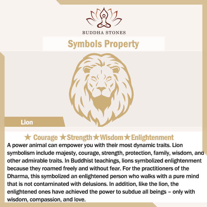 Buddha Stones Bracelet Lion Confiance en œil de tigre naturel et argent antique - image 7
