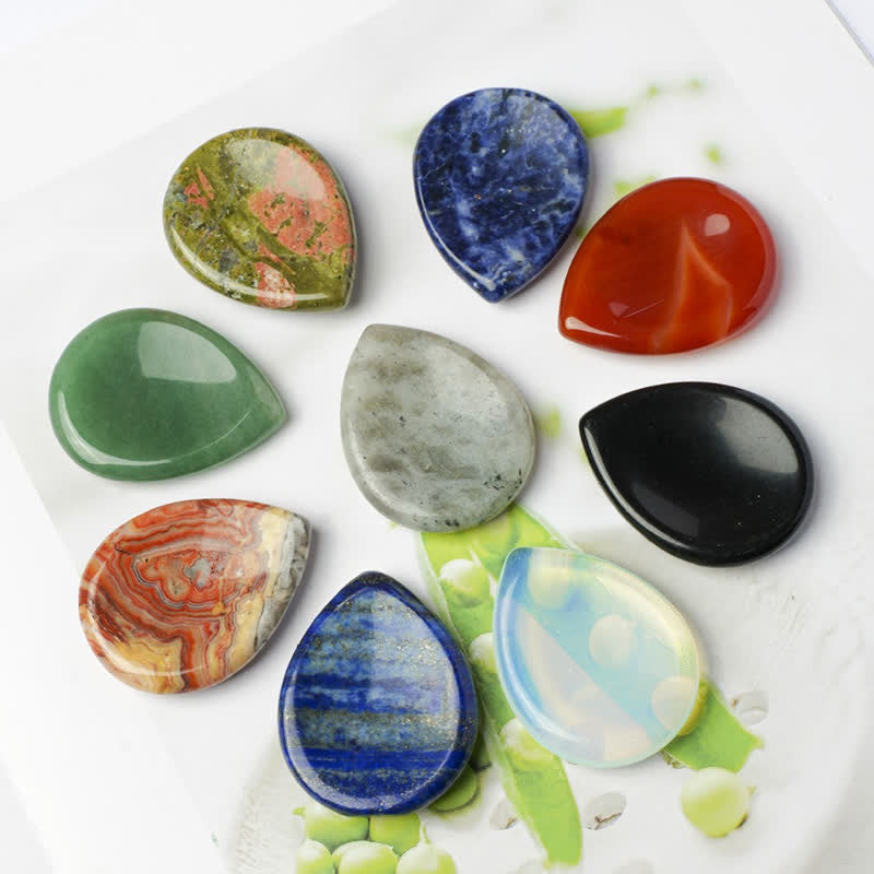 Buddha Stones en forme de larme, pierre anti-stress, cristal décoratif 45*35*8 mm - image 0