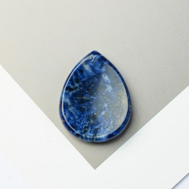 Buddha Stones Pierre anti-stress en forme de larme, cristal décoratif de protection, 34 x 26 x 7,8 cm - Sodalite naturelle (la couleur peut varier) - 34*26*7,8 mm - image 11