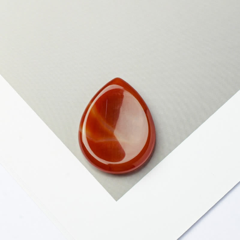 Buddha Stones Pierre anti-stress en forme de larme, cristal décoratif de protection, 34 x 26 x 7,8 cm - Agate rouge naturelle (la couleur peut varier) - 34*26*7,8 mm - image 16