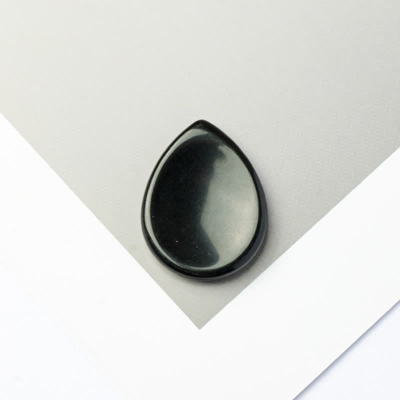 Buddha Stones Pierre anti-stress en forme de larme, cristal décoratif de protection, 34 x 26 x 7,8 cm - Obsidienne noire naturelle (la couleur peut varier) - 34*26*7,8 mm - image 22