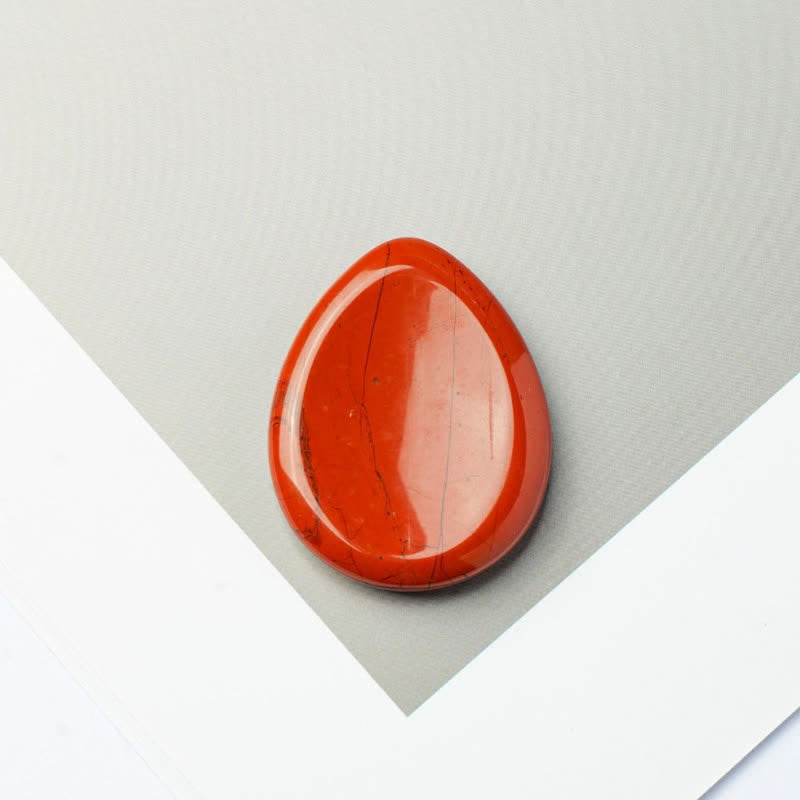 Buddha Stones Pierre anti-stress en forme de larme, cristal décoratif de protection, 34 x 26 x 7,8 cm - Jaspe rouge naturel (la couleur peut varier) - 34*26*7,8 mm - image 18