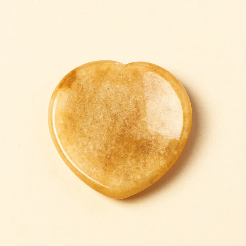Buddha Stones Pierre à sentiments en forme de cœur, opale, quartz rose, cristal de motivation, décoration 4 x 4 x 0,7 cm - Topaze naturelle (la couleur peut varier) - 4*4*0,7 cm - image 7