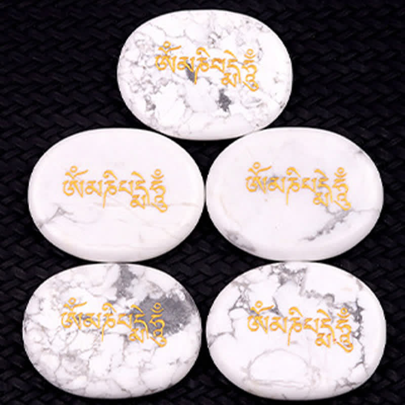 Buddha Stones Décoration en cristal Om Mani Padme Hum, pierre de palmier œil de tigre améthyste 35*45mm - image 34