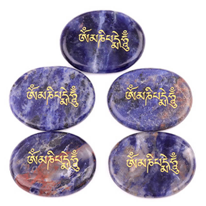 Buddha Stones Décoration en cristal Om Mani Padme Hum, pierre de palmier œil de tigre améthyste 35*45mm - image 16