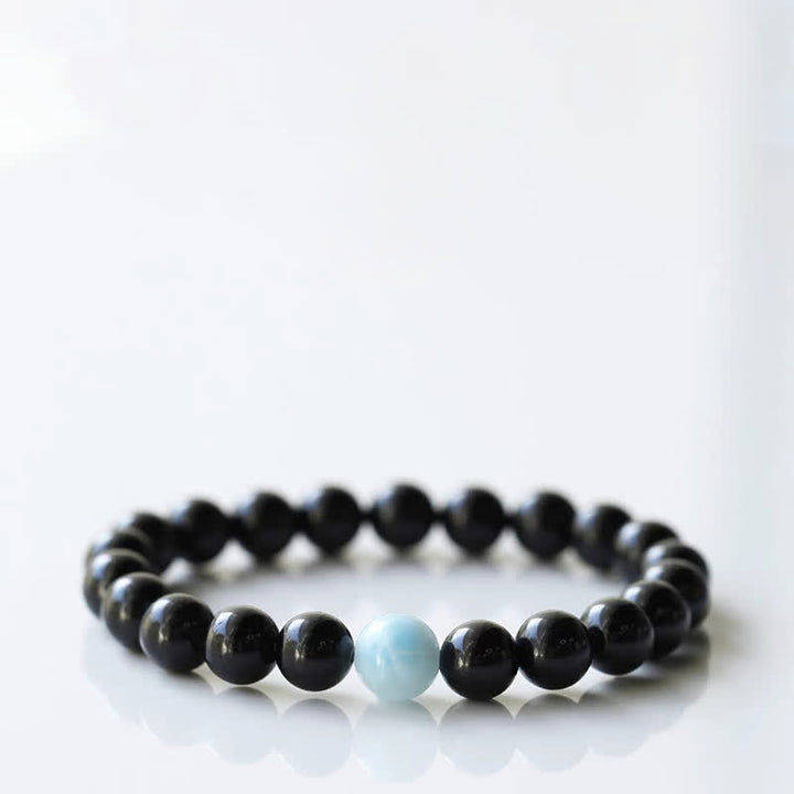 Buddha Stones Bracelet de résilience en tourmaline noire et cristal, motif animal du zodiaque - Coq (Tour de poignet 15–16 cm) - image 13