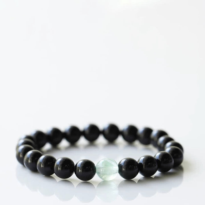 Buddha Stones Bracelet de résilience en tourmaline noire et cristal, motif animal du zodiaque - Cochon (Tour de poignet 15–16 cm) - image 15