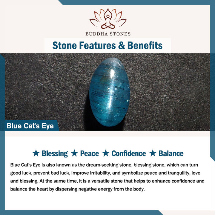Buddha Stones Bracelet à perles double couche avec pendentif en forme de calebasse et œil de chat - image 13