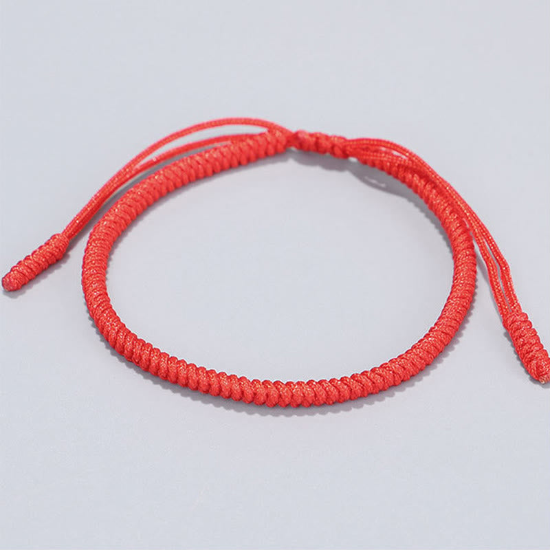 Buddha Stones Bracelet porte-bonheur composé de 3 perles en cuivre doré et d'un fil rouge - image 3