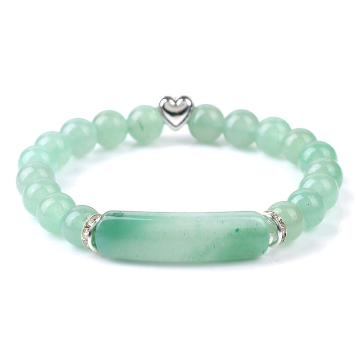 Buddha Stones Bracelet de guérison en améthyste, œil de tigre, lapis-lazuli, aventurine verte, rhodonite et jaspe dalmatien - Aventurine verte (tour de poignet 15-16 cm) - image 10