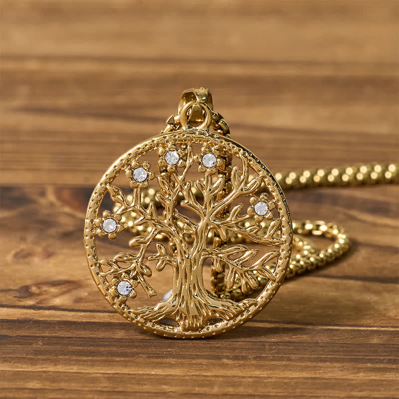 Buddha Stones Pendentif Arbre de Vie en acier titane, Collier Création - image 13